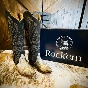 ROCK’EM JAZLYN TALL SNIP TOE COWGIRL BOOTS NWT IN BOX SZ 6